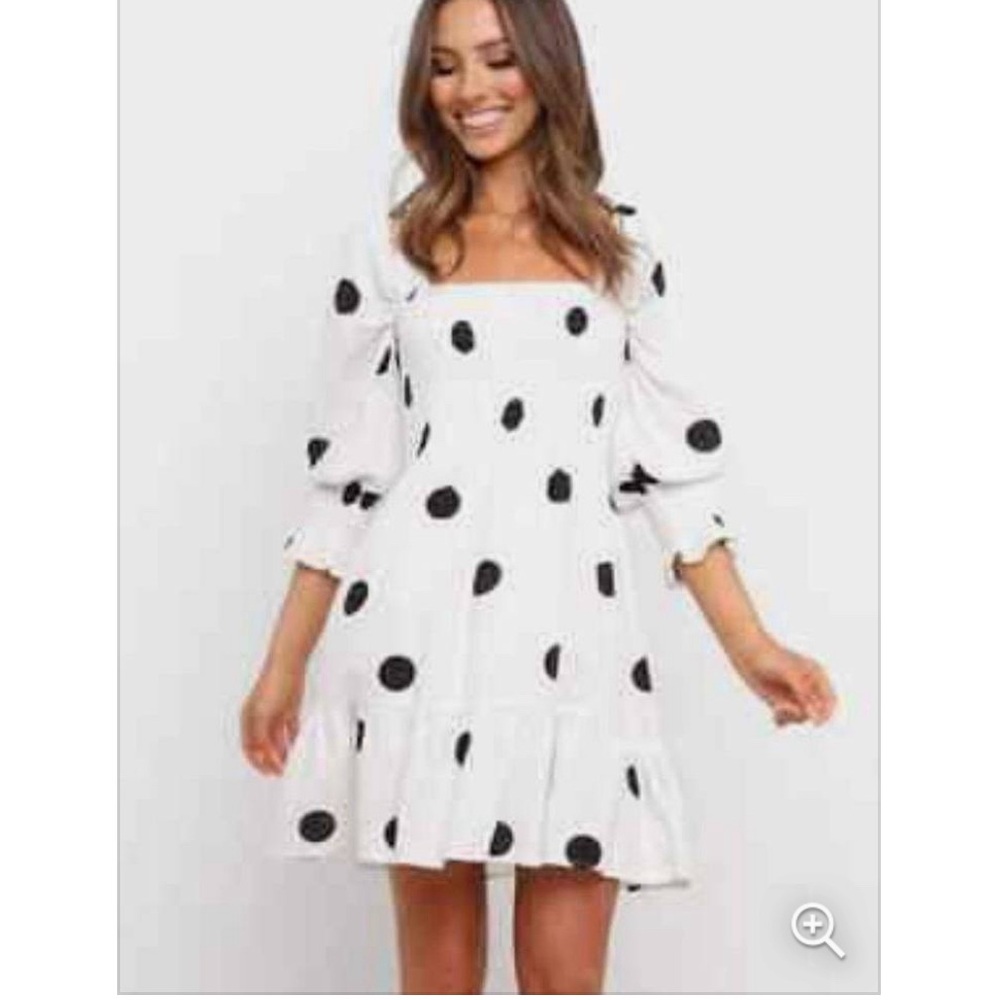 Petal & Pup White Polka Dot Mini Dress
